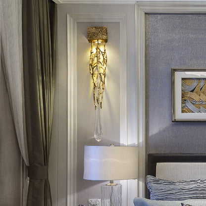 Jumilla | Creative LED Crystal Copper Wall Lamp, Copper, Warm LightBy Miron Demid LLC