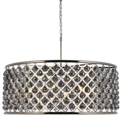 Elegant Lighting 1214G43-SS/RC Madison 10 Light 44"W Crystal Drum - PolishedBy Elegant Furniture & Lighting