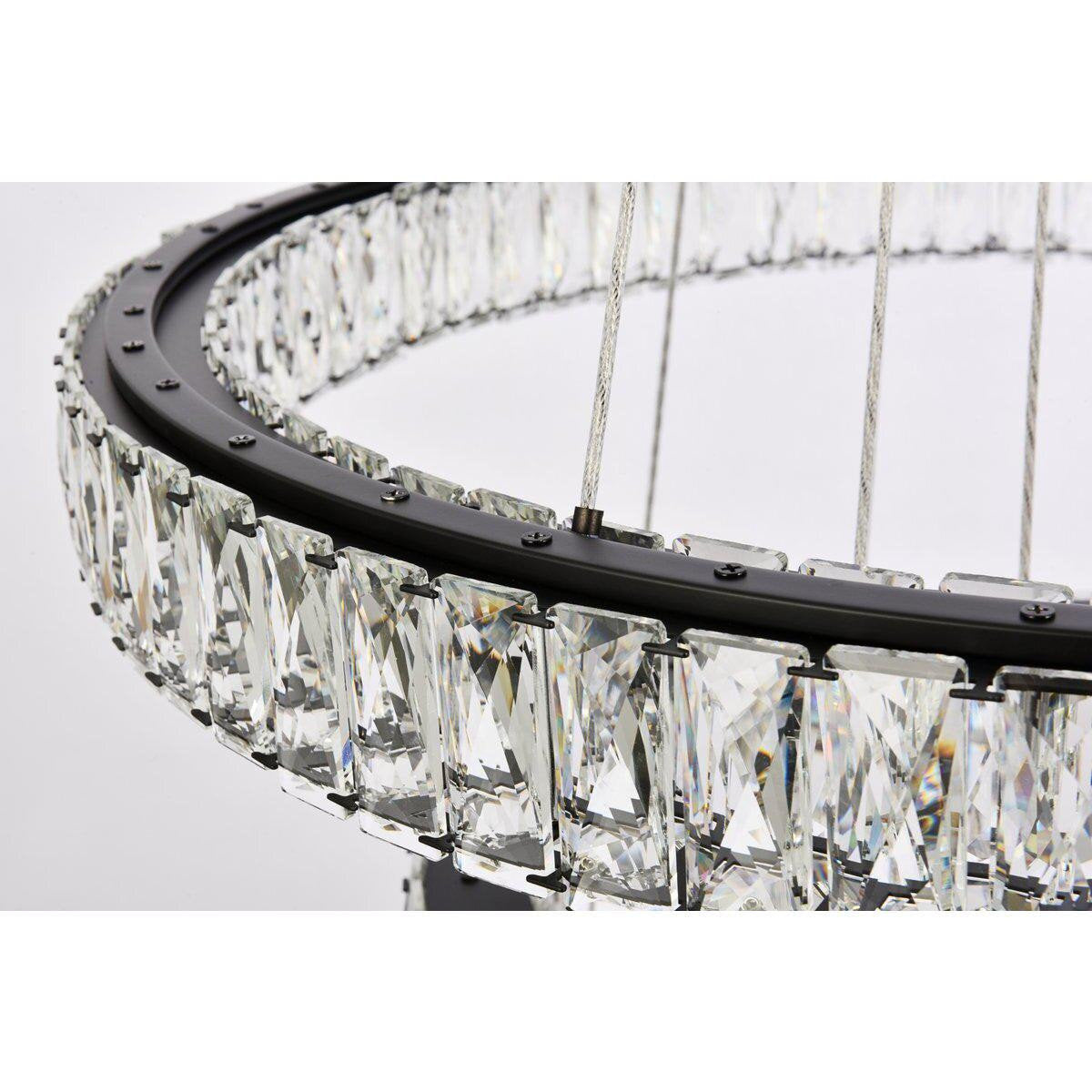 Monroe 4 Light Chandelier, BlackBy Elegant Furniture & Lighting