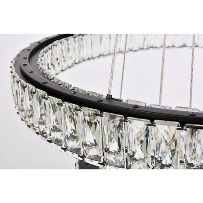 Monroe 4 Light Chandelier, BlackBy Elegant Furniture & Lighting