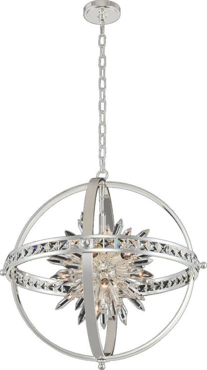 Angelo Pendant, Polished Silver, 23"By KALCO LIGHTING