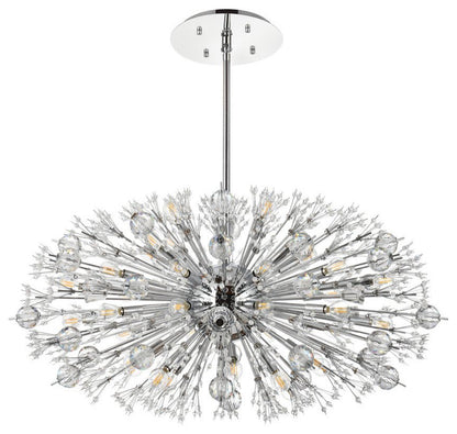 Elegant Lighting 2500D42C Vera 42 inch crystal starburst oval pendant in chromeBy Elegant Furniture & Lighting