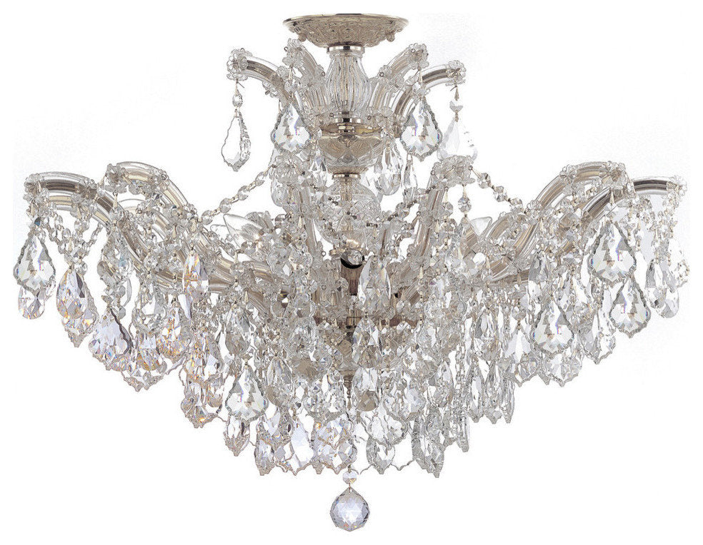 Crystorama Maria Theresa 6-Light Elements Crystal Chrome Semi-FlushBy Crystorama Lighting