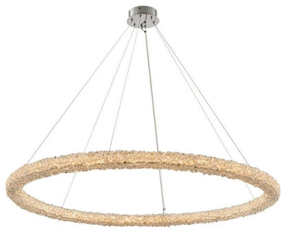 Allegri Lina 48" LED Pendant, Polished Chrome With Firenze CrystalBy Allegri Crystal by Kalco Lighting