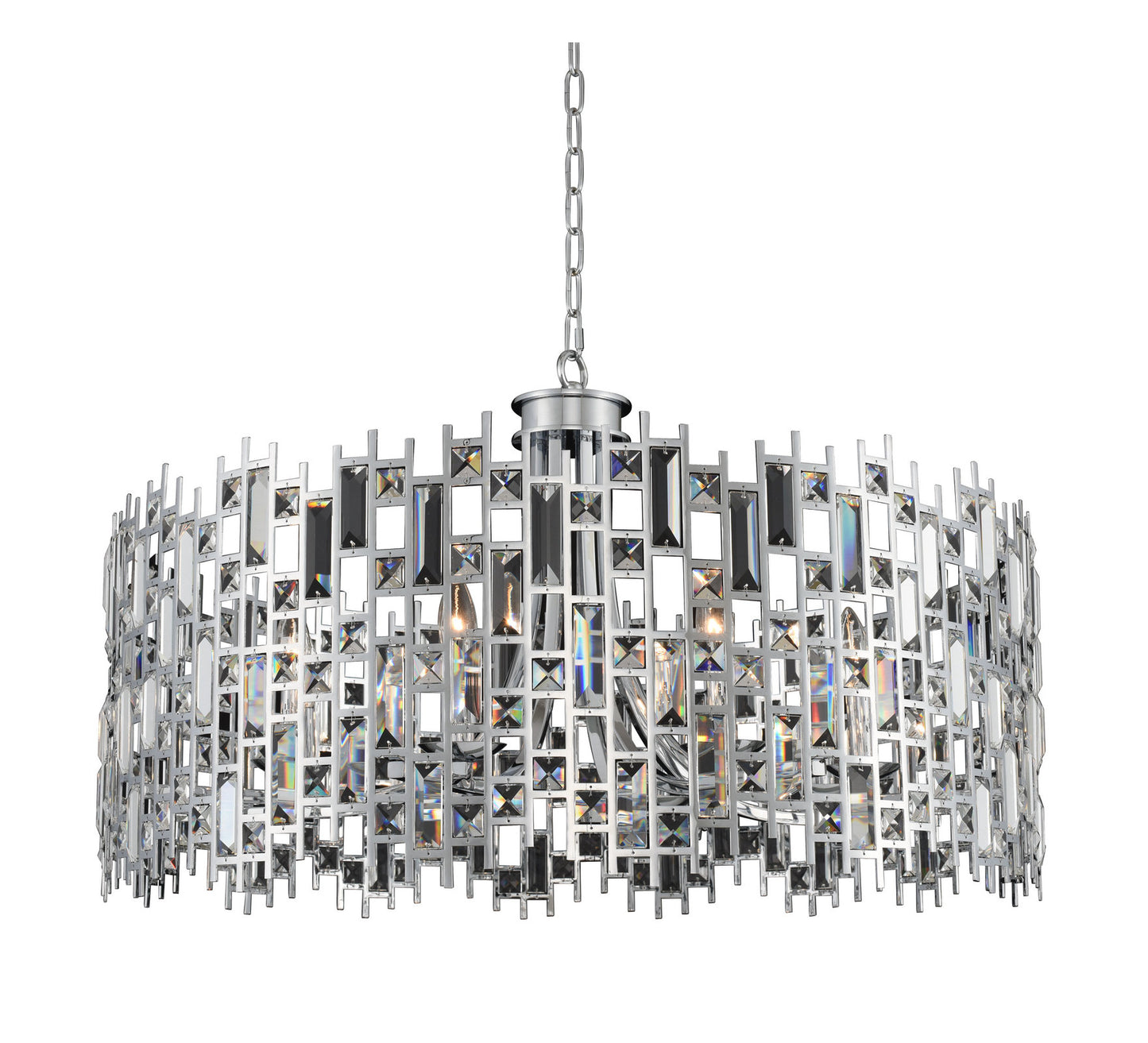 Fonseca 34x21" 8-Light Modern Large Pendants by AllegriBy Allegri Crystal by Kalco Lighting