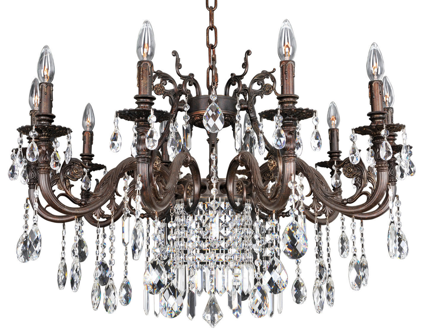 Avelli 10 Light ChandelierBy Allegri Crystal by Kalco Lighting