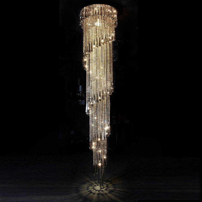 Villeneuve-Loubet Cascade | Smoke Gray Modern Crystal Chandelier, 23.6''By Miron Demid LLC