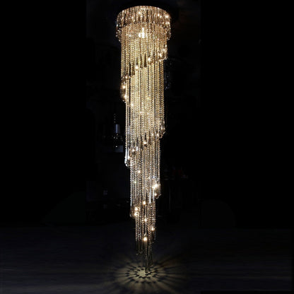 Villeneuve-Loubet Cascade | Smoke Gray Modern Crystal Chandelier, 23.6''By Miron Demid LLC