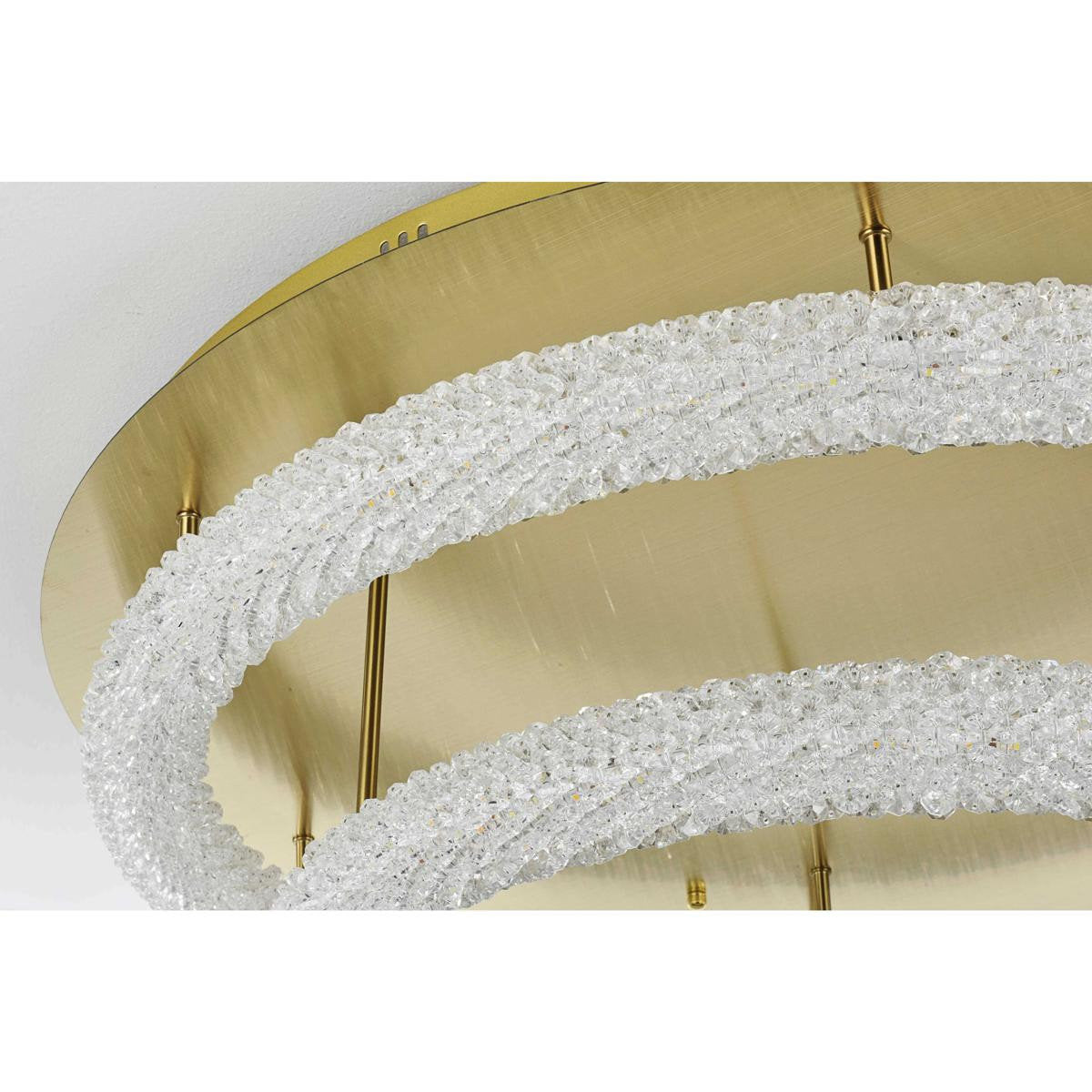 Bowen 2 Light Flush Mount, Satin GoldBy Elegant Furniture & Lighting