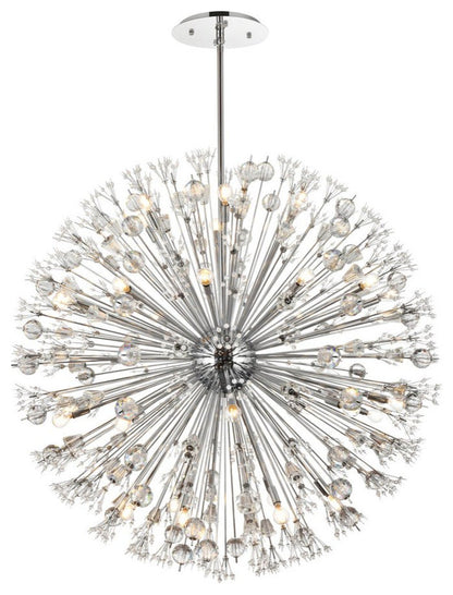 Elegant Lighting 2500D50C Vera 50 inch crystal starburst round pendant in chromeBy Elegant Furniture & Lighting