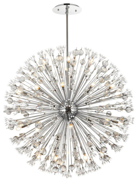 Elegant Lighting 2500D50C Vera 50 inch crystal starburst round pendant in chromeBy Elegant Furniture & Lighting