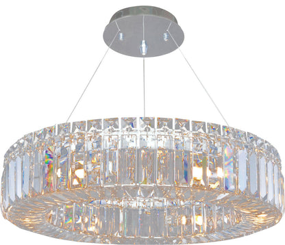 Rondelle Pendant, Chrome, 60"By KALCO LIGHTING