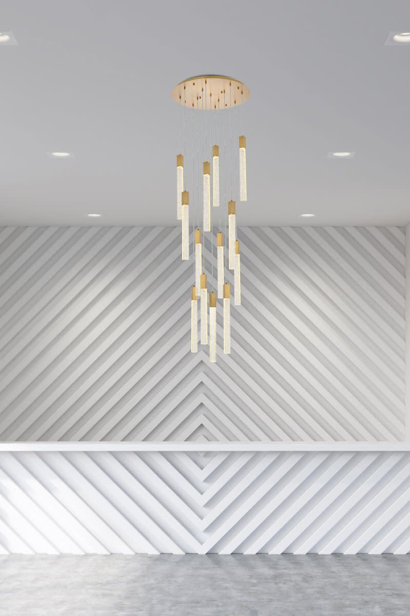 Elegant Lighting 2067G30 Weston 13 Light 30"W LED Crystal Multi - BlackBy Elegant Furniture & Lighting