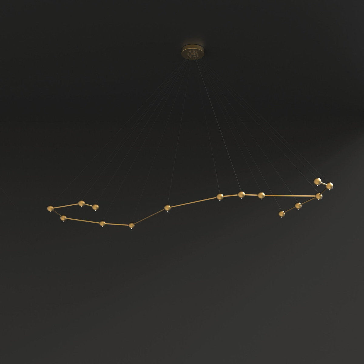 15 - Light Unique Geometric Chandelier