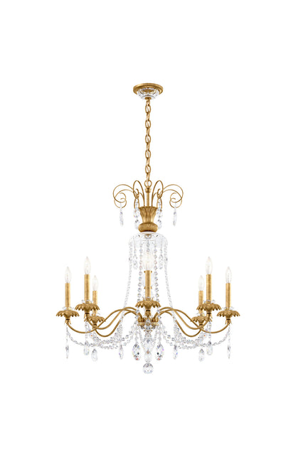 Schonbek At1008N-22H 8 Light Crystal Chandelier, Heirloom GoldBy Schonbek