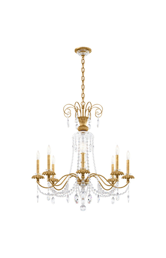 Schonbek At1008N-22H 8 Light Crystal Chandelier, Heirloom GoldBy Schonbek