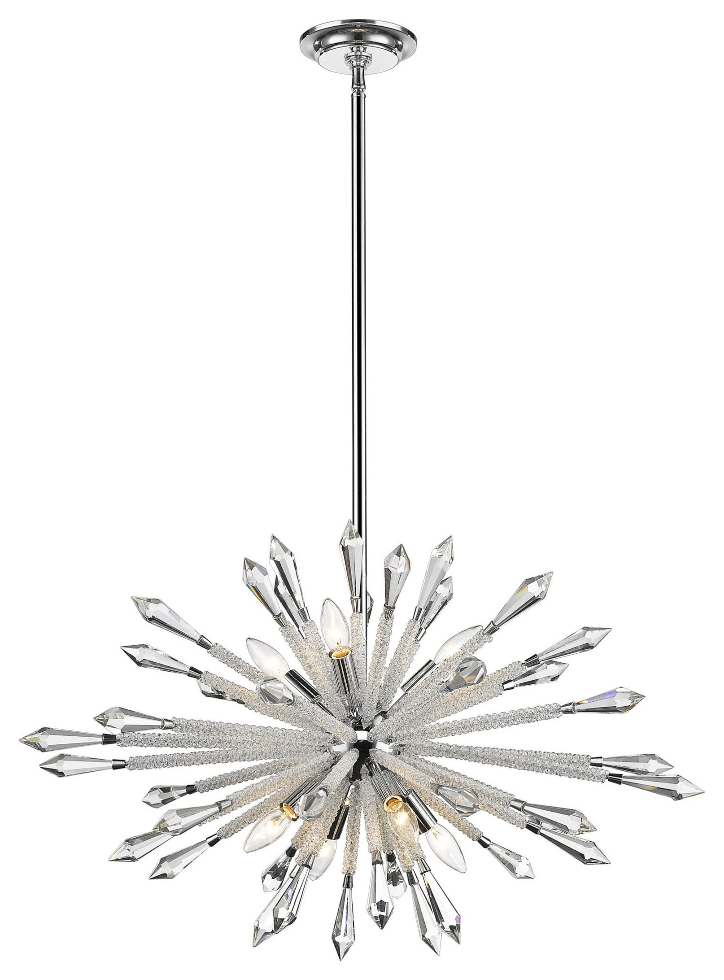 Z-Lite 4002-8B Soleia 8 Light 32"W Crystal Sputnik Chandelier - ChromeBy Z-LIte