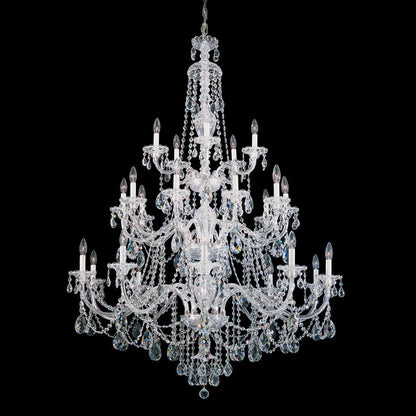 Sterling 25-Light Chandelier in Silver With Clear Heritage CrystalBy Schonbek