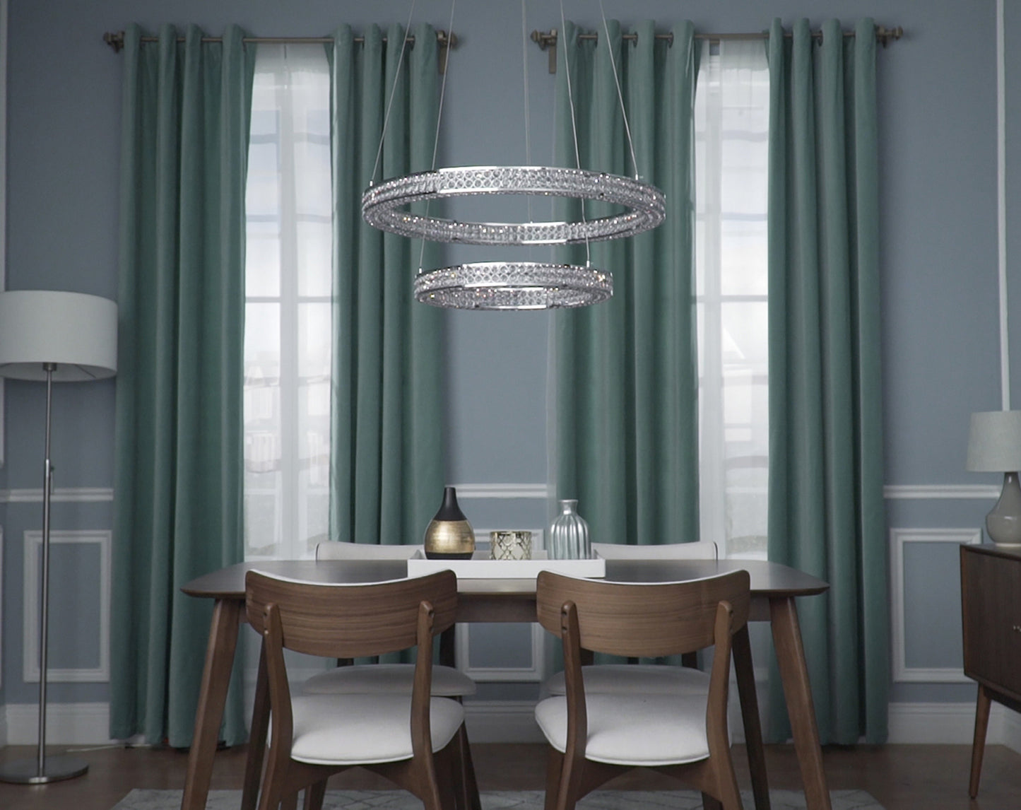 Maxim 39777 Eternity 30" Adjustable Ring LED Crystal Pendant - Polished ChromeBy Maxim Lighting International