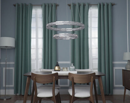 Maxim 39777 Eternity 30" Adjustable Ring LED Crystal Pendant - Polished ChromeBy Maxim Lighting International
