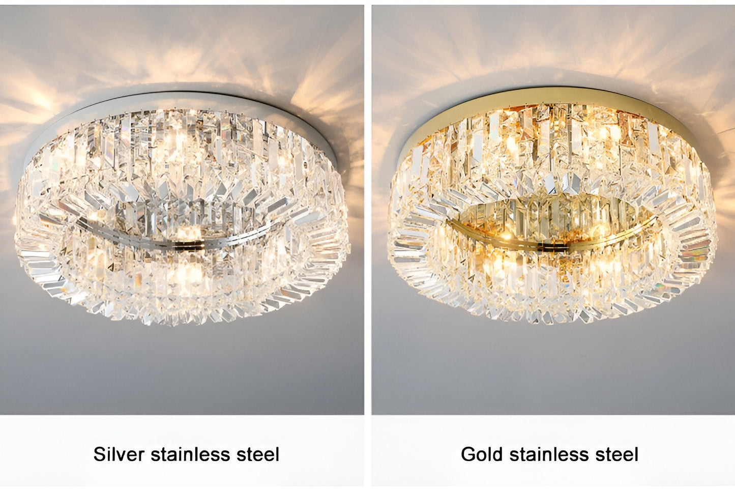 Carcare | Eminent Drum Crystal Chandelier for Ceiling, Gold, 39.4''By Miron Demid LLC