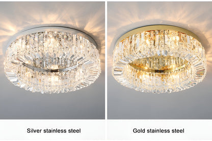 Carcare | Eminent Drum Crystal Chandelier for Ceiling, Gold, 39.4''By Miron Demid LLC