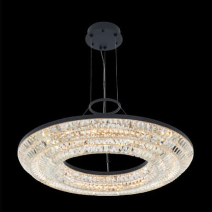 Matte Black LED Pendant from the Zaga CollectionBy Allegri Crystal by Kalco Lighting