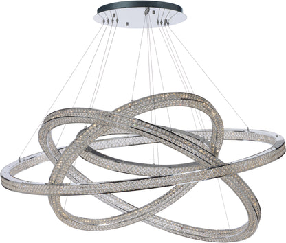 Eternity Entry Twisted Pendant - Polished Chrome, Medium, 1By Maxim Lighting International
