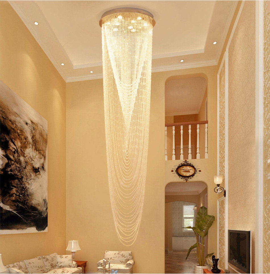Golfe-Juan | Stunning Large Crystal Ceiling Chandelier, 31.5"By Miron Demid LLC