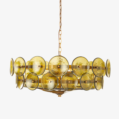 Solaris Disc Glass Chandelier