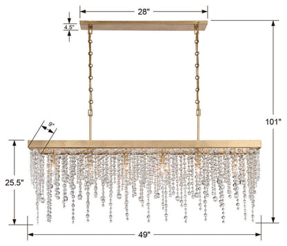 Winham 6 Light Antique Gold ChandelierBy Crystorama Lighting