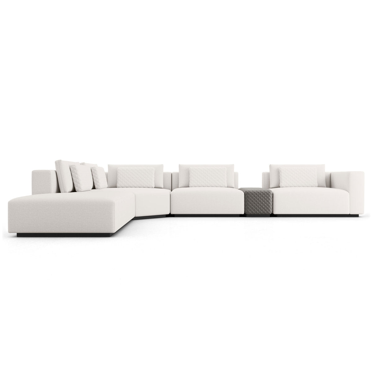 173" Wide Left Hand Facing Modular Corner Sectional with Ottoman
