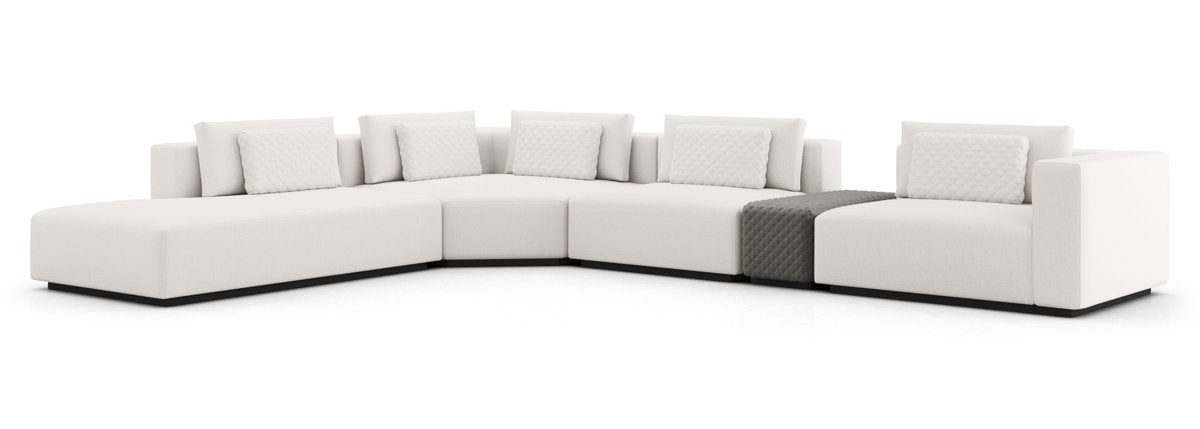 173" Wide Left Hand Facing Modular Corner Sectional with Ottoman