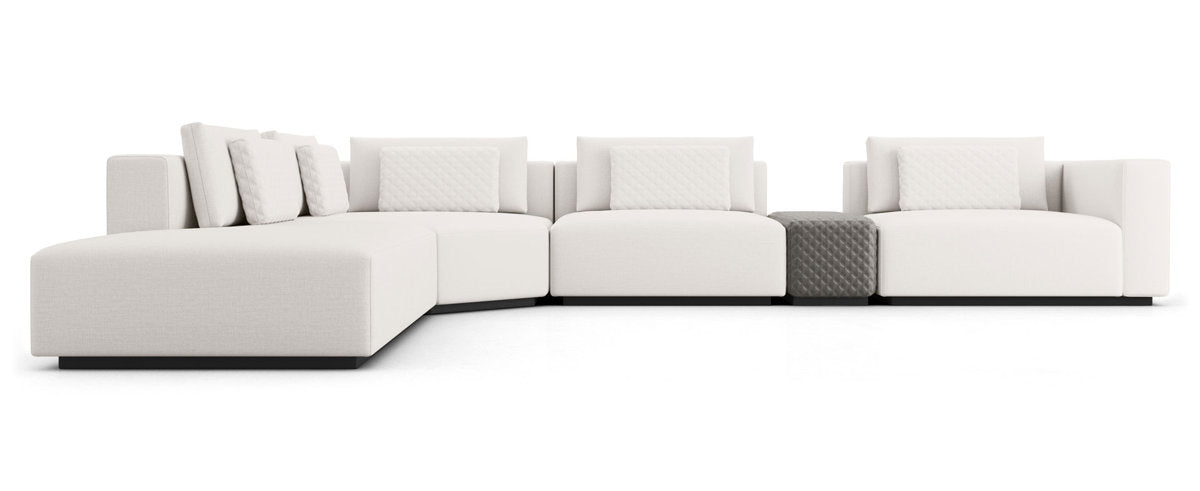 173" Wide Left Hand Facing Modular Corner Sectional with Ottoman