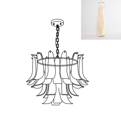 Glass Leaf Chandelier