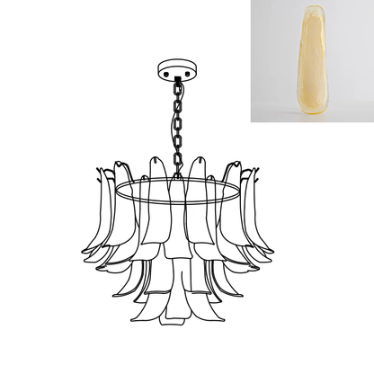 Glass Leaf Chandelier
