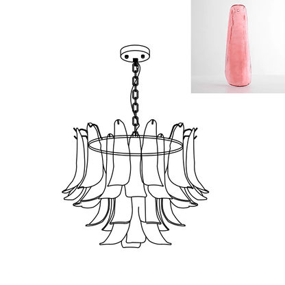 Glass Leaf Chandelier