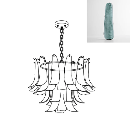 Glass Leaf Chandelier