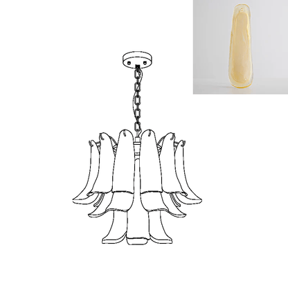 Glass Leaf Chandelier
