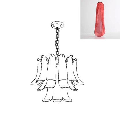 Glass Leaf Chandelier