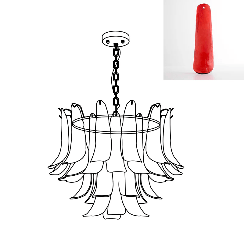 Glass Leaf Chandelier