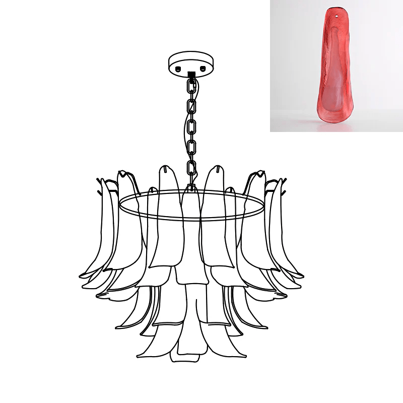 Glass Leaf Chandelier