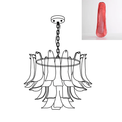 Glass Leaf Chandelier