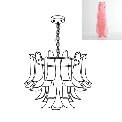 Glass Leaf Chandelier