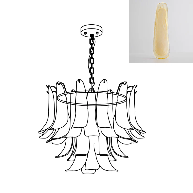 Glass Leaf Chandelier