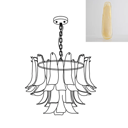 Glass Leaf Chandelier