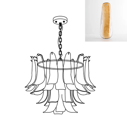 Glass Leaf Chandelier