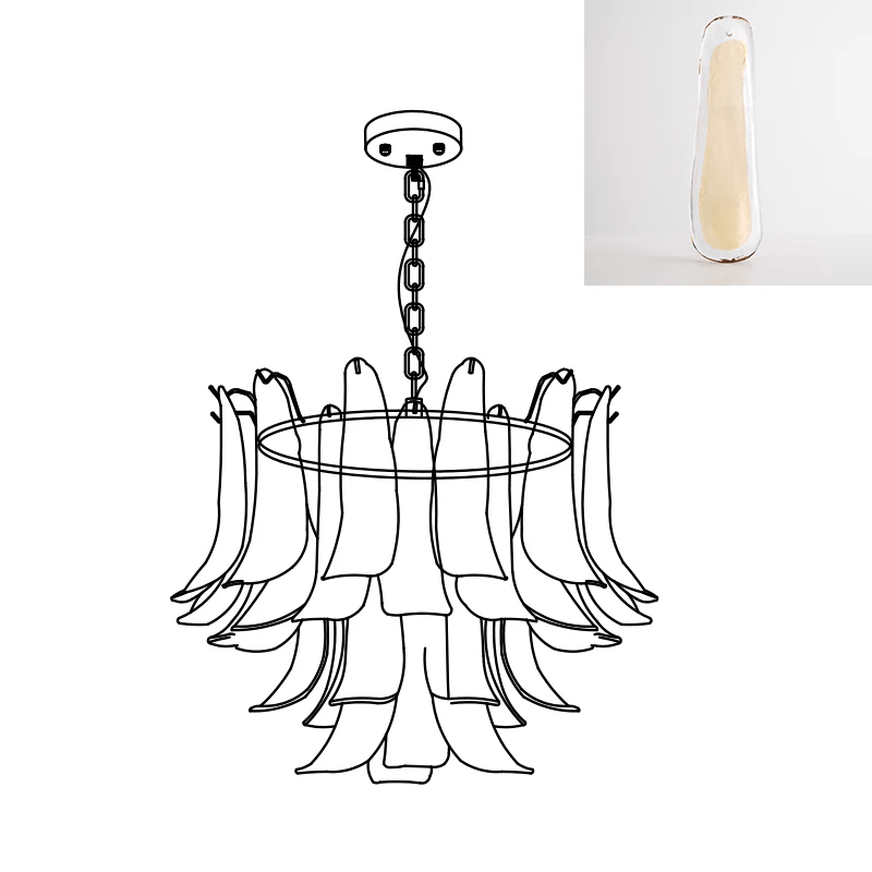 Glass Leaf Chandelier