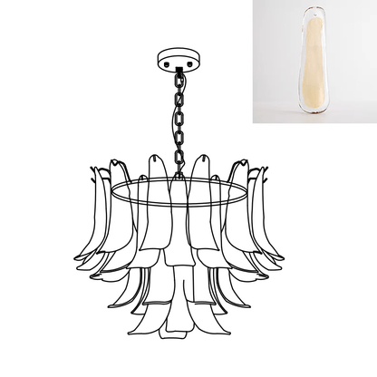 Glass Leaf Chandelier