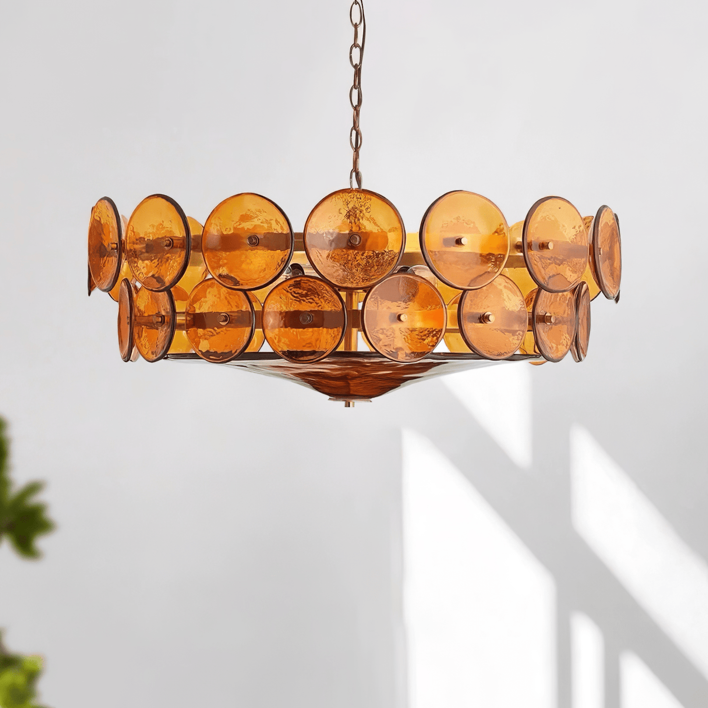 Solaris Disc Glass Chandelier